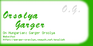 orsolya garger business card